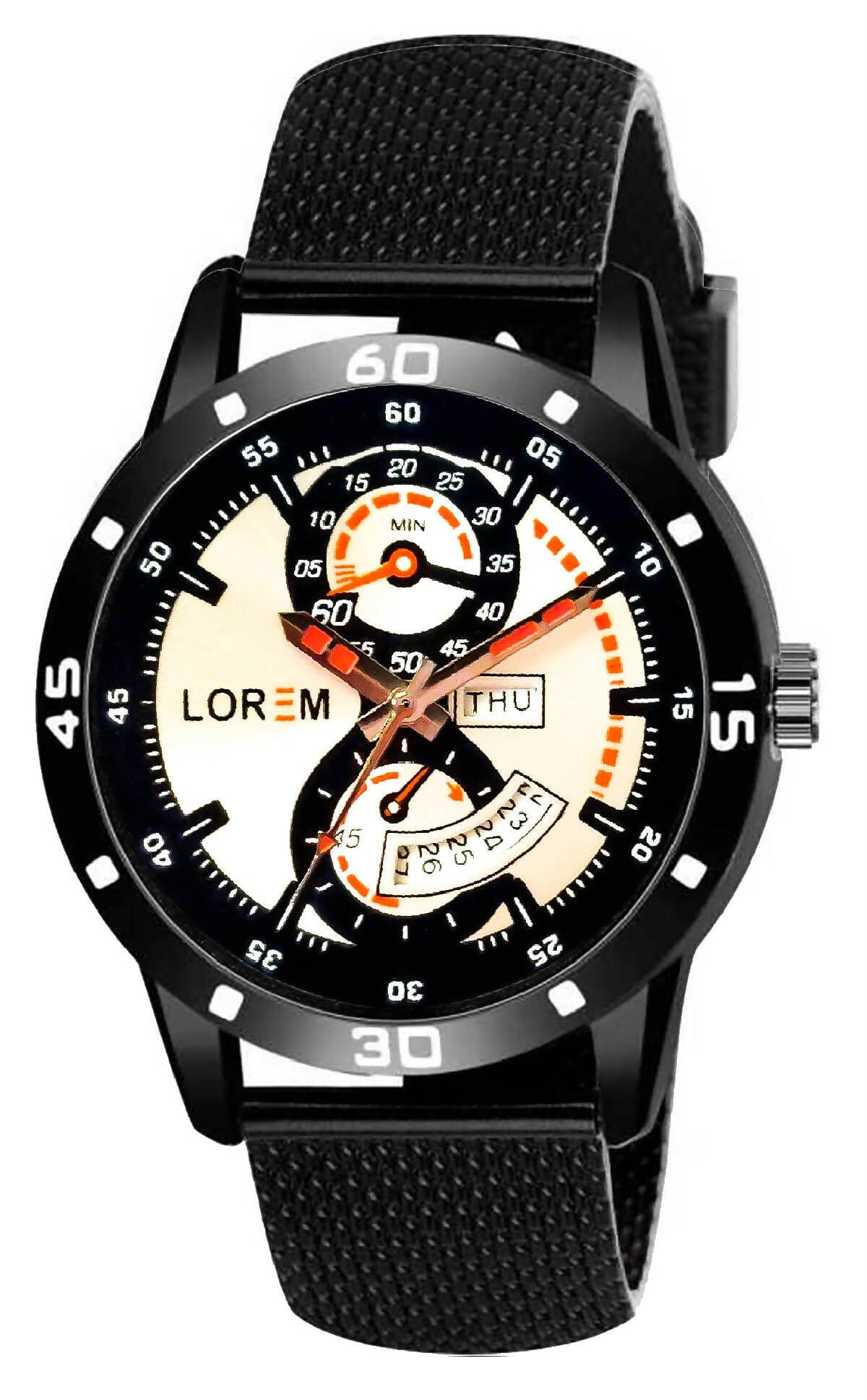 LOREM Multicolor Day Date Analog Watch For Men LR56 - HalfPe