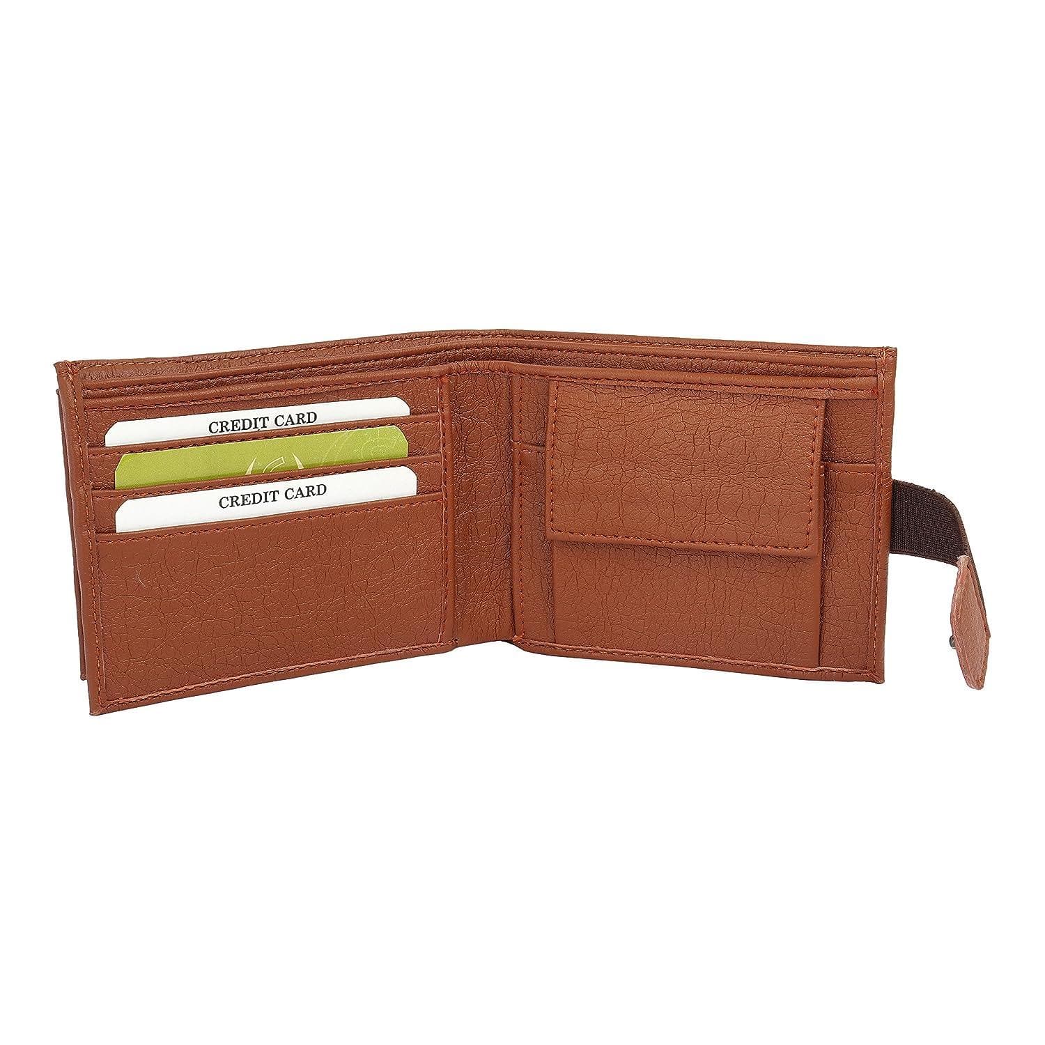 Men's for pure leather wallet (tan) - halfpeapp