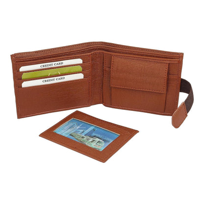 Men's for pure leather wallet (tan) - halfpeapp