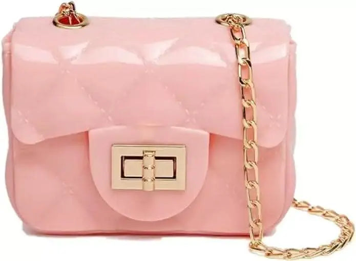 Mini Jelly Purse Flap Handbag stylish trendy Silicone jelly purse, Mini beautiful fashion jelly Sling,Waterproof Sling bag (SMALL SIZE, SUITABLE FOR KIDS!) (Peach) - halfpeapp