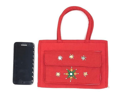 Mini mobile holder hand bags for ladies (Red) - halfpeapp