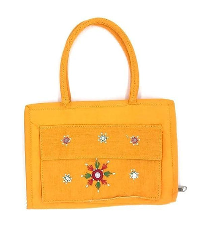 Mini mobile holder hand bags for ladies (yellow) - halfpeapp