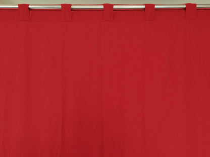 Lushomes curtains 7 feet long set of 2, Cotton Curtains, Door Curtains, red cotton Rod Pocket Curtain and Drapes for Door Size: 137X213 cm,Pack of: 2 (54x84 Inches, Set of 2) - HalfPe