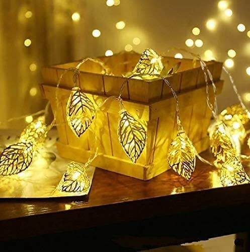 Tree Leaf Shape Decorative LED Fairy String Starry Lights (14 lights) - HalfPe