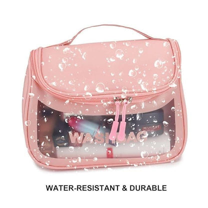 Multifunction Cosmetic Bag Makeup Case Pouch Toiletry Wash Organizer Travel Bag, Clear Toiletry Bags, Travel Makeup Bag, Waterproof Cosmetic Bag - halfpeapp