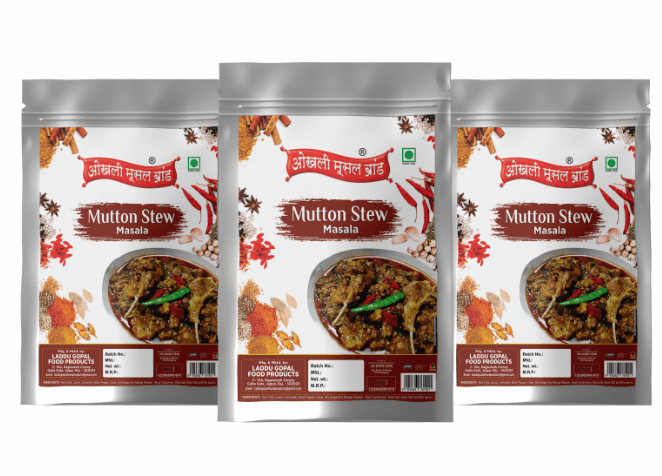 Mutton stew masala 450g (pack of 3x 150g) | OKHLI MUSAL BRAND - halfpeapp