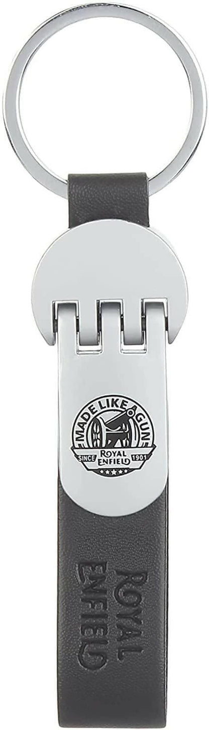 Royal Enfield Leather Metallic Keychain - HalfPe