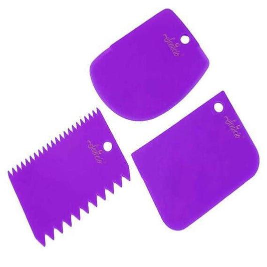 SENECIO Purple Dough Cutter Chocolate Bark Maker Baking Comb Scraping DIY Tools 3Pc Set Visit the SENECIO Store - HalfPe