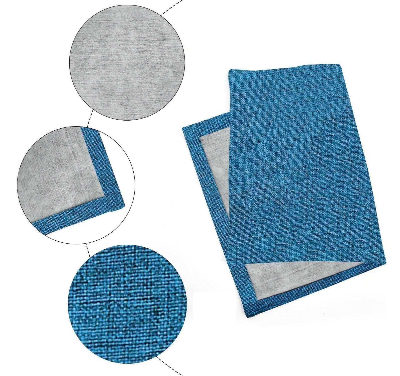 Lushomes Jute Table Mat, Turquoise Blue Dining Table Mat, table mats Set of 8, Also Used as kitchen mat, fridge mat, cupboard sheets for wardrobe, Jute Place mats (Pack of 8, 12x18 Inches, 30x45 Cms) - HalfPe