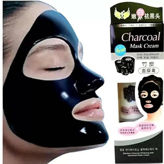 Charcol Black Head Removing Original Charcoal Anti-Blackhead Suction Mask Cream (130 g) - HalfPe