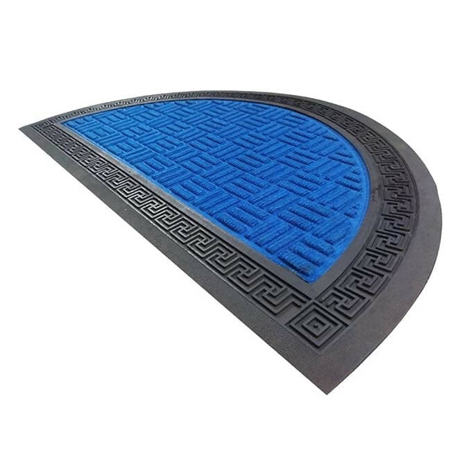 Mats Avenue® Swift Dry Polypropylene Half Moon Mat (cobalt color) - HalfPe