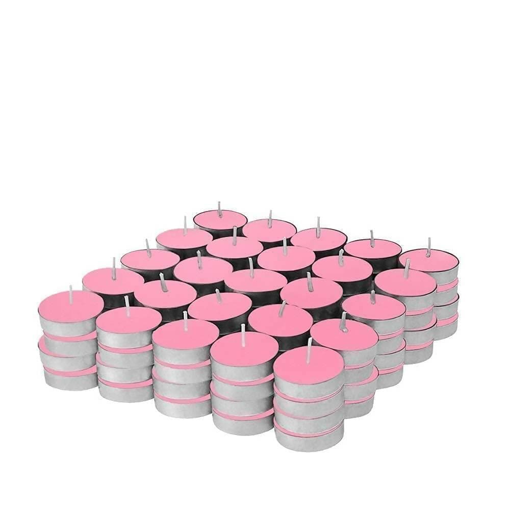UDHWANI by Kakkumal Govindram Pink Tea Light smokeless Candle for Home Decor (Set of 50) Pink - HalfPe