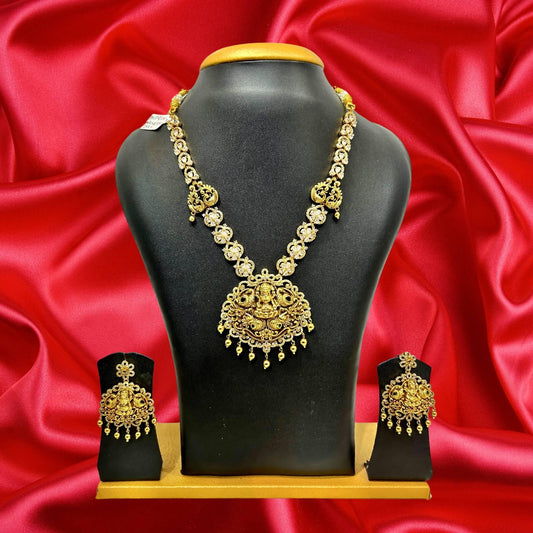 Traditional Lakshmi Gold plated jewel set - HalfPe