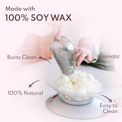 Puremazing scented soy wax candle with oudh fragrance for Aromatheraphy & Home decor (Burning time: 30 hours) - HalfPe