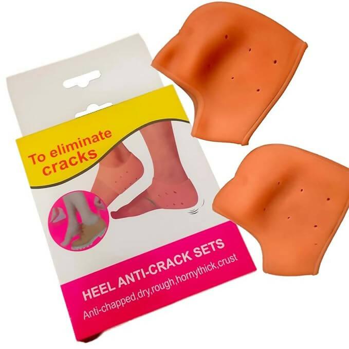 SENECIO 1 Pair Breathable Silicon Foot Protector Heel Anti Crack Moisturizing Socks Set Unisex Pack - HalfPe