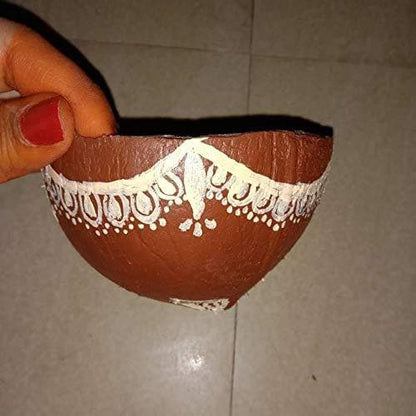 Natural coconut shells manually extracted for ganesh puja - HalfPe