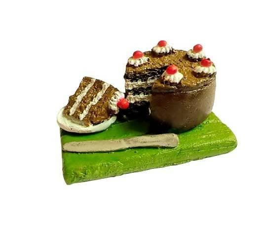 Black Forest Cake Miniature Food Fridge Magnet - HalfPe