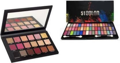 Bingeable High Pigmentation 18 Colors Rose Eye Shadow Palette (Pack of 2) - HalfPe