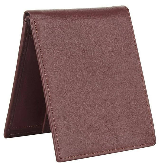 A men's Stylish leather wallet ( Brown) - HalfPe