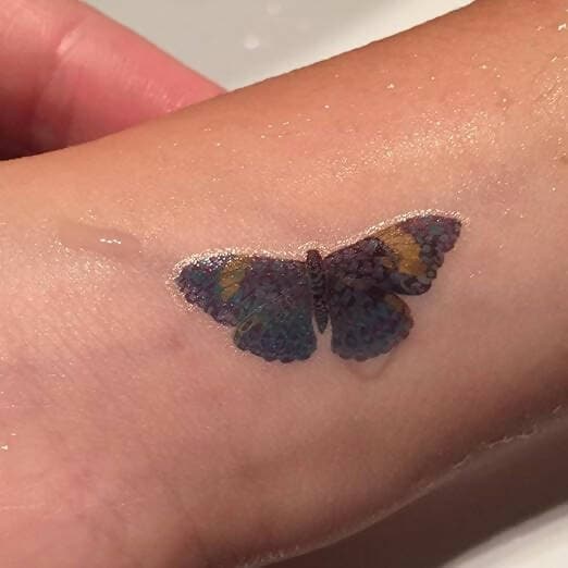 SENECIO Rainbow Multicolor Butterflies Temporary Unisex Mini Body Tattoo - HalfPe