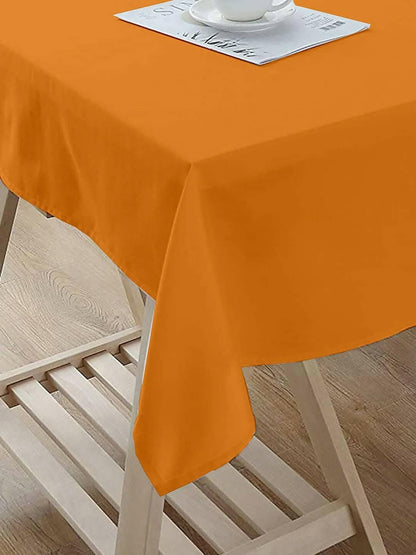 Lushomes Dining Table Cover 6 Seater, Classic Plain Dining Table Cover Cloth (Size 60 x 70”, 6 Seater Table Cloth) (Orange) - HalfPe