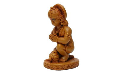 KariGhar God Hanuman Idol Murti Perfect for Car Dashboard, Home, Living Room (Brown, 2X1.75X3.5 inches) - HalfPe