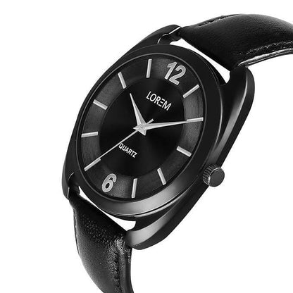 LOREM Black Stylish Dial Analog Watch For Men LR76 - HalfPe