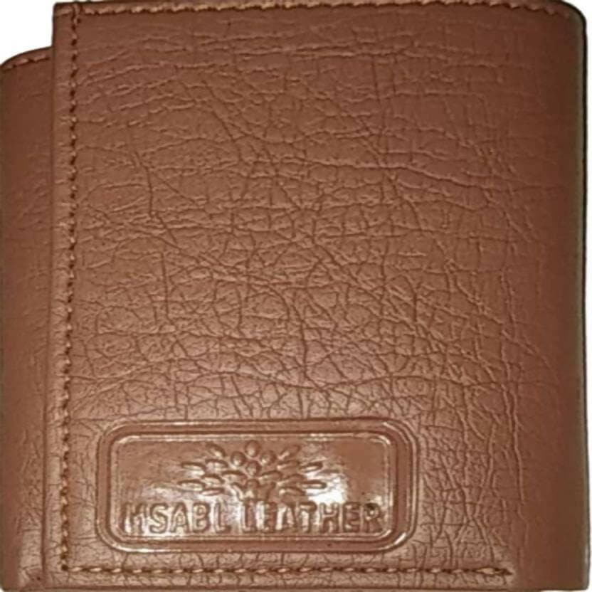 Men Tan, Brown Artificial Leather Wallet - Mini (30 Card Slots, Pack of 2) - HalfPe