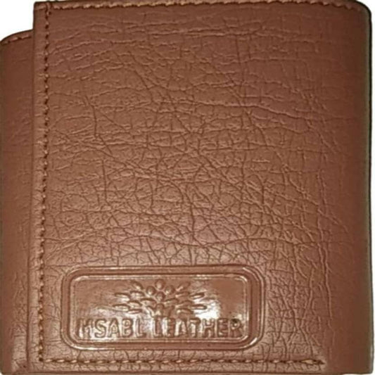 Men Tan, Brown Artificial Leather Wallet - Mini (30 Card Slots, Pack of 2) - HalfPe