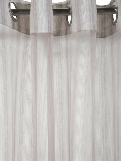 Lushomes sheer curtains 7.5 feet, Brown, Melody Sheer, white Based sheer curtains, Net Curtains, parda, Curtains & Drapes, Brown (54 x 90 inches) - HalfPe