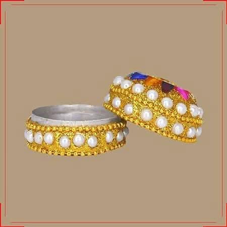 Santarms Fancy Kumkum Box ( pack of 12 ) - HalfPe