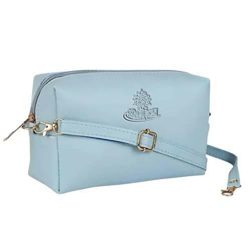 Sagiron Cosmetic Bag to Keep Very-Very Essential Things for Women/Girl (Sky Blue) - HalfPe