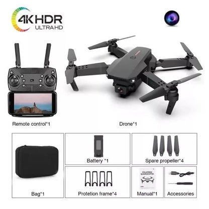 2024 New Quadcopter E88 Pro WIFI FPV Drone With Wide Angle HD 4K 1080P Camera Height Hold RC Foldable Quadcopter Drone | Gift Toy - HalfPe