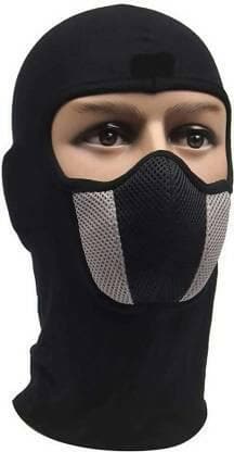 Black Bike Face Mask for Men (Size: Free, Balaclava) - HalfPe