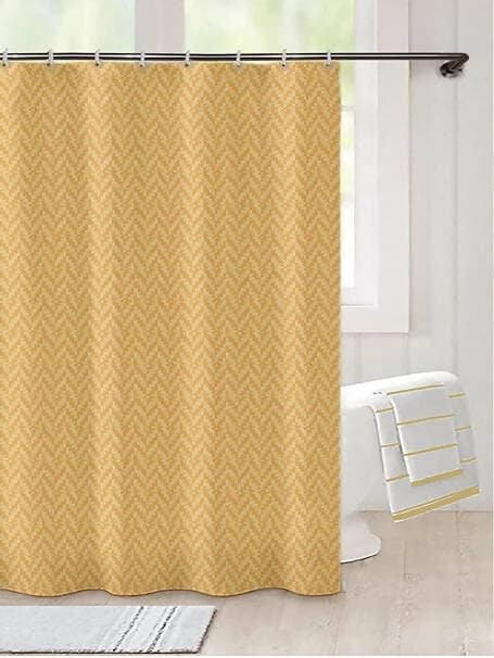 LUSHOMES Chevron Print Shower Curtain - HalfPe