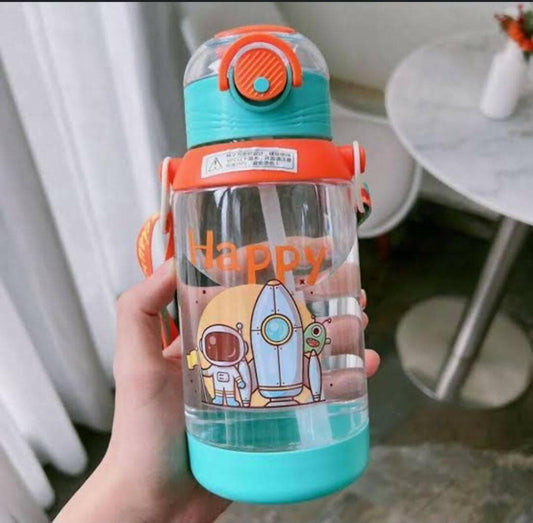 happy astro sipper water-bottle for toddlers (550ml - Green) - HalfPe