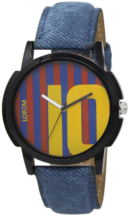 LOREM Multicolor Messi Analog Watch For Men LR10 - HalfPe