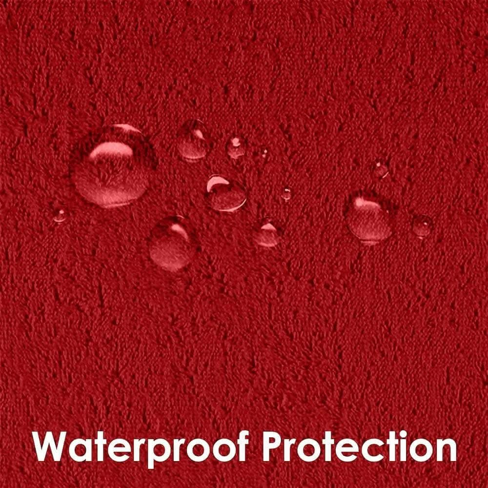 Mattress Protector Cotton Waterproof Bed Protector for Queen Size Bed 75 X 60'' (Maroon, Pack of 1) - HalfPe
