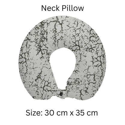 Travel Neck Pillow and Eye mask Set for Car Travel, Printed Velvet Neck Rest, Flights for Men and Women, Head and Neck Rest Support, eye mask for sleeping, sleeping mask Light Grey - HalfPe