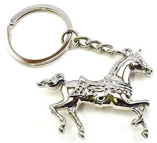 Silver, Bronze Horse Keyring - HalfPe