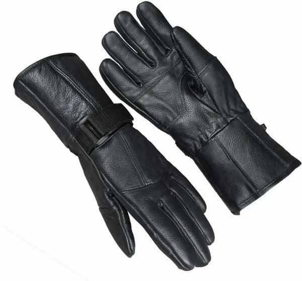 Special Black 1 Pair Leather Snow Proof Winter Gloves - HalfPe