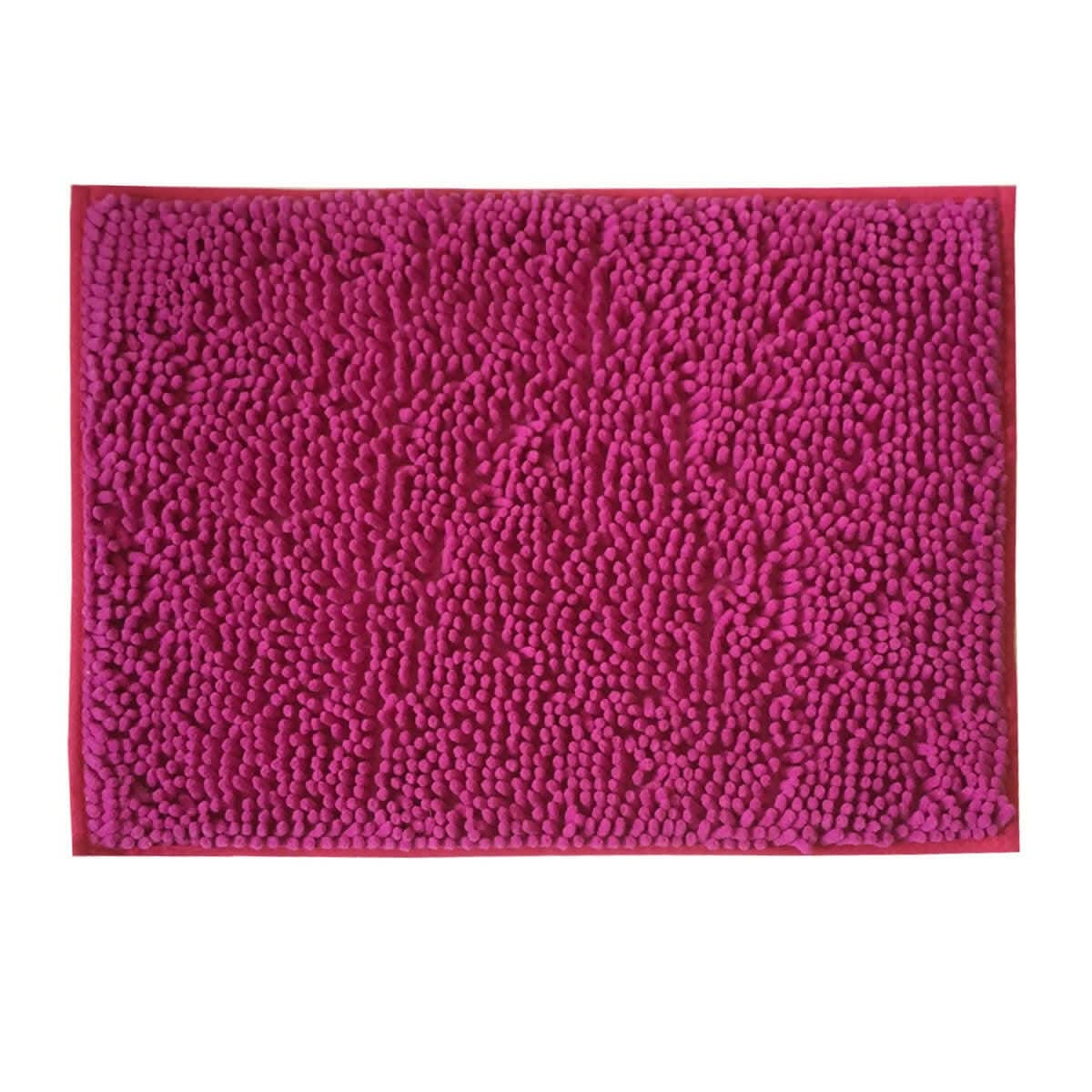 Lushomes bathroom mat, anti slip mat for bathroom floor, 1200 GSM Floor Mat with High Pile Microfiber, door mats for bathroom, kitchen mat (16 x 24 Inch, Purple) - HalfPe