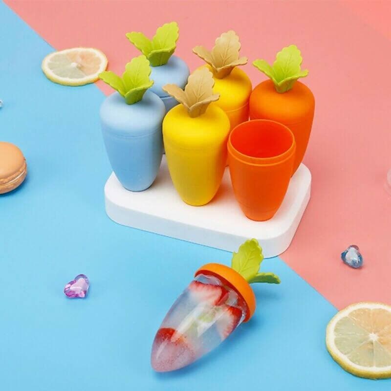 Adorable Carrot 6pcs Ice Candy Mould - HalfPe