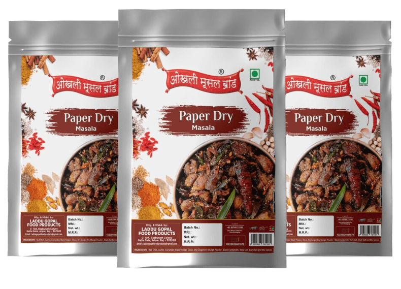 Paper dry masala|240g (pack of 3x 80g) | OKHLI MUSAL BRAND - halfpeapp