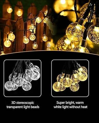 Crystal bubble shaped ball LED string light (14 lightS) - HalfPe