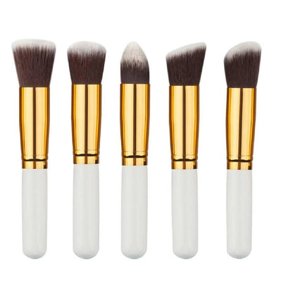 Bingeable Professional Makeup Brushes Set Soft Synthetic Multi Purpose Makeup Brushes (White\Multi Color) (Pack of 10) - HalfPe