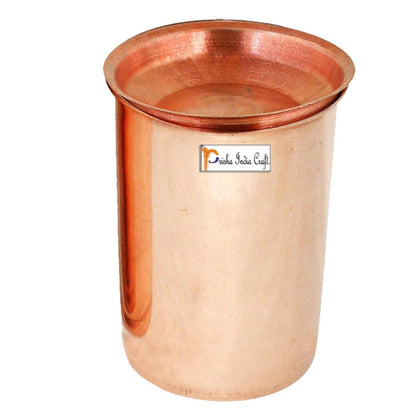 Pure copper glass tumbler (300ml) | PRISHA INDIA CRAFT - halfpeapp