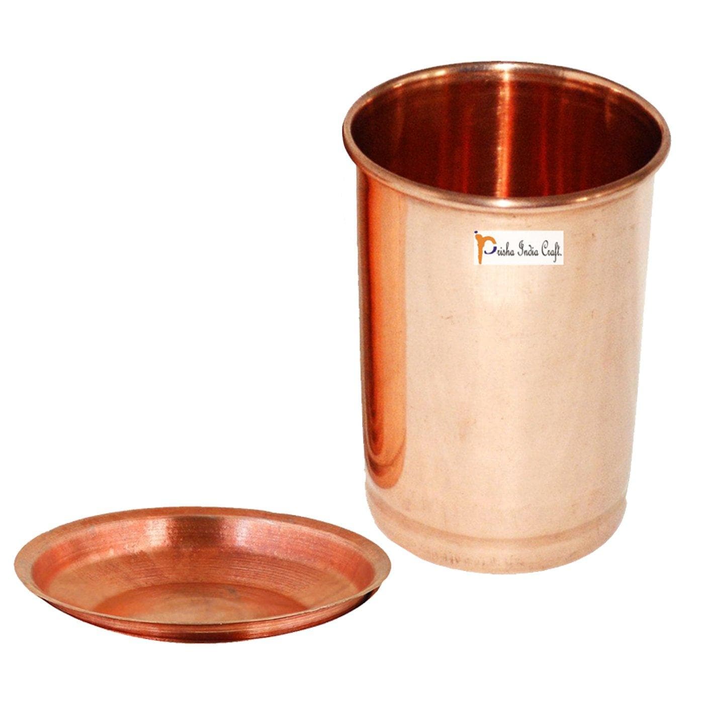 Pure copper glass tumbler (300ml) | PRISHA INDIA CRAFT - halfpeapp