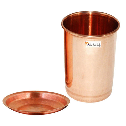 Pure copper glass tumbler (300ml) | PRISHA INDIA CRAFT - halfpeapp