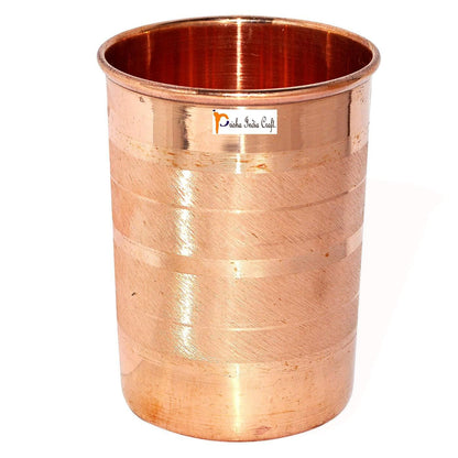 Pure copper glass tumbler (set of 2x300ml) | PRISHA INDIA CRAFT - halfpeapp